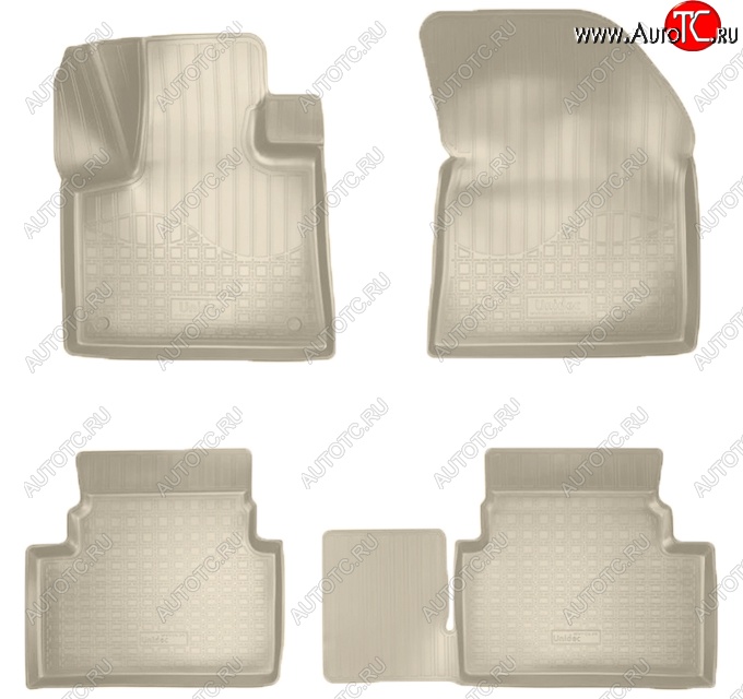 2 759 р. Коврики салонные Noplast (3D)  CITROEN C5 Aircross (2017-2022) доресталийнг (Бежевые)  с доставкой в г. Пермь