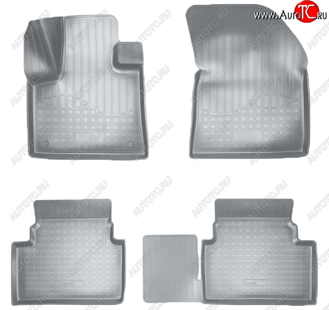 2 759 р. Коврики салонные Noplast (3D)  CITROEN C5 Aircross (2017-2022) доресталийнг (Серые)  с доставкой в г. Пермь
