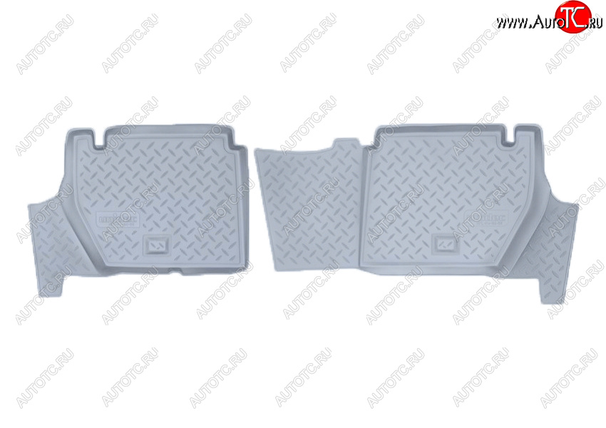 1 169 р. Коврики салона Norplast Unidec (задние, 5 дв.).  CITROEN Berlingo  B9 (2008-2022), Peugeot Partner  Tepee (2012-2018) (Цвет: серый)  с доставкой в г. Пермь