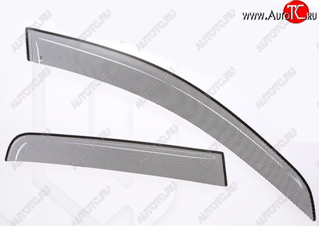 2 199 р. Дефлектор капота CA-Plastiс  CITROEN C-crosser (2007-2012) (Шелкография черная, Без хром.молдинга)  с доставкой в г. Пермь