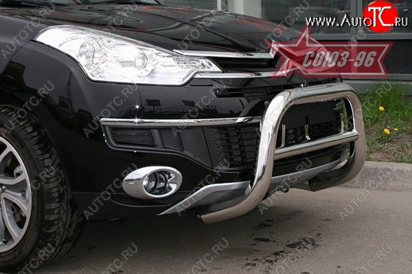 18 314 р. Защита переднего бампера Souz-96 (d76) CITROEN C-crosser (2007-2012)  с доставкой в г. Пермь