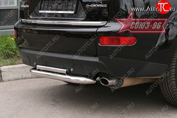 10 259 р. Двойная защита заднего бампера Souz-96 (d60/42)  CITROEN C-crosser (2007-2012)  с доставкой в г. Пермь