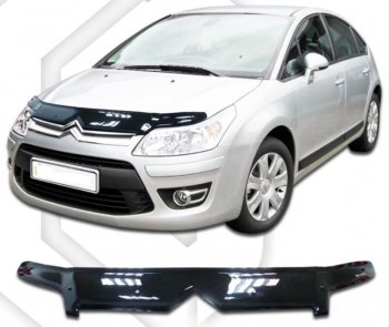 Дефлектор капота CA-Plastic CITROEN C4 (2004-2008)  дорестайлинг, хэтчбэк 3 дв.,  дорестайлинг, хэтчбэк 5 дв.
