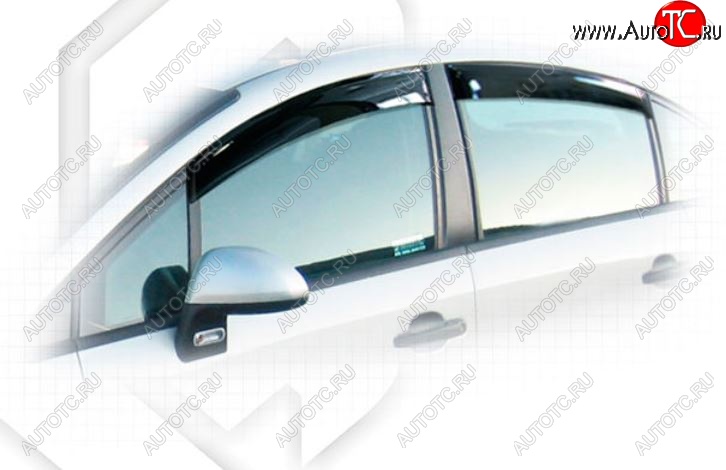 1 899 р. Дефлектора окон CA-Plastiс CITROEN C4  дорестайлинг, хэтчбэк 5 дв. (2004-2008) (Classic полупрозрачный, Без хром.молдинга)  с доставкой в г. Пермь