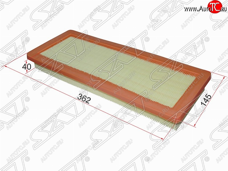 299 р. Фильтр воздушный двигателя SAT (362х145х40 mm)  CITROEN C4 Grand Picasso (2006-2014), CITROEN C5 ( RD,  RW) (2008-2017), CITROEN DS3  PF1 (2009-2016), CITROEN DS4  PF1 (2010-2015), CITROEN DS5  PF2 (2011-2015), Peugeot 207 ( WK,  WA,  WC) (2006-2012), Peugeot 208  1 (2012-2019), Peugeot 307 ( хэтчбэк 3 дв.,  универсал,  хэтчбэк 5 дв.) (2001-2008)  с доставкой в г. Пермь