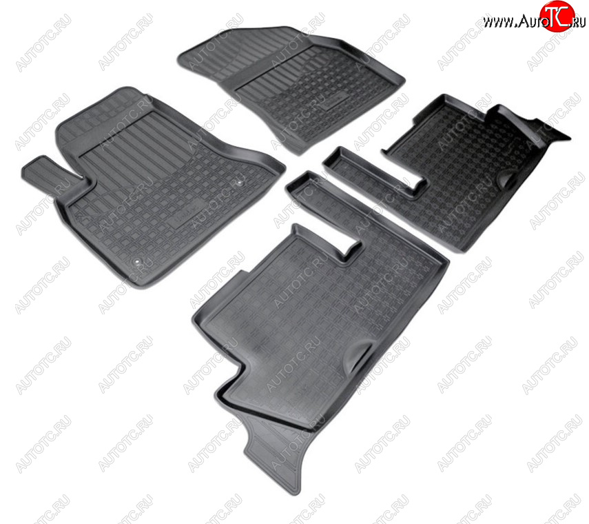 2 139 р. Комплект ковриков в салон Norplast Unidec  CITROEN C4 picasso  UD (2006-2014) минивэн (Цвет: черный)  с доставкой в г. Пермь