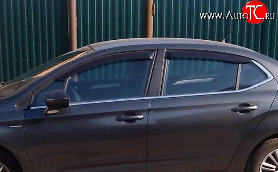 999 р. Комплект дефлекторов окон (ветровиков) 4 шт. (седан) Russtal CITROEN C4 B7 хэтчбэк 5 дв. (2011-2018)  с доставкой в г. Пермь