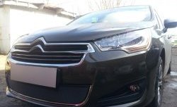 1 469 р. Сетка на бампер (седан) Russtal (черная) CITROEN C4 B7 хэтчбэк 5 дв. (2011-2018)  с доставкой в г. Пермь. Увеличить фотографию 2