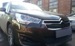 1 469 р. Сетка на бампер (седан) Russtal (черная) CITROEN C4 B7 хэтчбэк 5 дв. (2011-2018)  с доставкой в г. Пермь. Увеличить фотографию 4