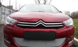 1 539 р. Сетка на бампер (хетчбек) Russtal (хром) CITROEN C4 B7 хэтчбэк 5 дв. (2011-2018)  с доставкой в г. Пермь. Увеличить фотографию 5