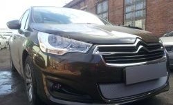 1 539 р. Сетка на бампер (седан) Russtal (хром) CITROEN C4 B7 хэтчбэк 5 дв. (2011-2018)  с доставкой в г. Пермь. Увеличить фотографию 5