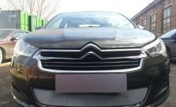 1 539 р. Сетка на бампер (седан) Russtal (хром) CITROEN C4 B7 хэтчбэк 5 дв. (2011-2018)  с доставкой в г. Пермь. Увеличить фотографию 6