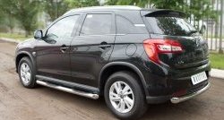 15 349 р. Одинарная защита заднего бампера из трубы диаметром 76 мм SLITKOFF CITROEN C4 aircross (2012-2017)  с доставкой в г. Пермь. Увеличить фотографию 3