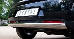 12 999 р. Защита заднего бампера (Ø75x42 мм, нержавейка) Russtal CITROEN C4 aircross (2012-2017)  с доставкой в г. Пермь. Увеличить фотографию 4