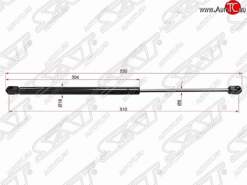 499 р. Упор крышки багажника SAT (газовый) CITROEN C5 X40,DE универсал дорестайлинг (2001-2004)  с доставкой в г. Пермь