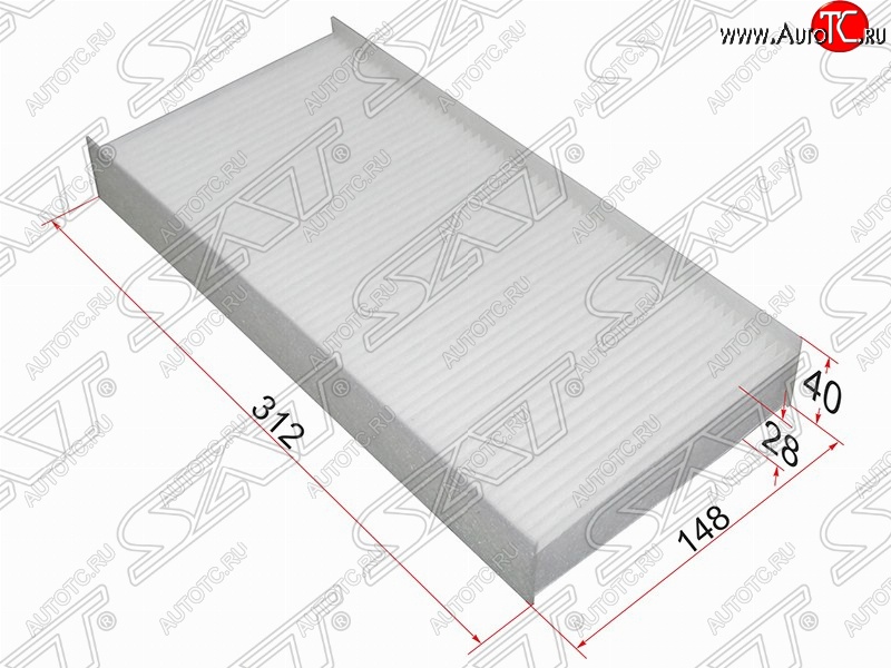 271 р. Фильтр салонный SAT (312х148х40 mm)  CITROEN C5 ( X40,DC,  X40,DE) (2000-2004), Peugeot 407 ( седан,  универсал) (2004-2011)  с доставкой в г. Пермь