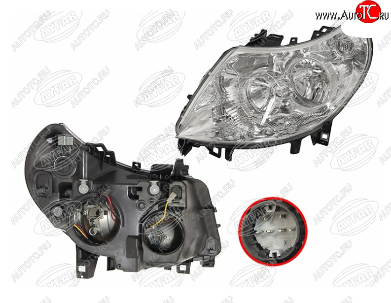 12 499 р. Левая фара (c электрокорректором, 7 контактов) AYFAR Fiat Ducato 250 (2006-2014)  с доставкой в г. Пермь