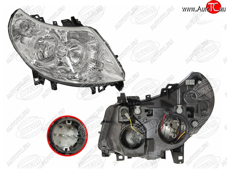12 499 р. Правая фара (c электрокорректором, 7 контактов) AYFAR CITROEN Jumper 250 (2006-2014)  с доставкой в г. Пермь