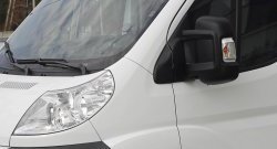 709 р. Накладки на зеркала RA CITROEN Jumper 250 (2006-2014) (Поверхность шагрень)  с доставкой в г. Пермь. Увеличить фотографию 4