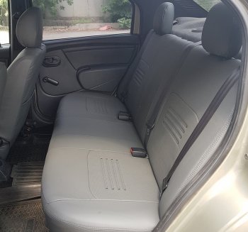 9 449 р. Чехлы для сидений Lord Autofashion Турин (экокожа) Chevrolet Lacetti седан (2002-2013) (Серый, вставка Серая)  с доставкой в г. Пермь. Увеличить фотографию 4
