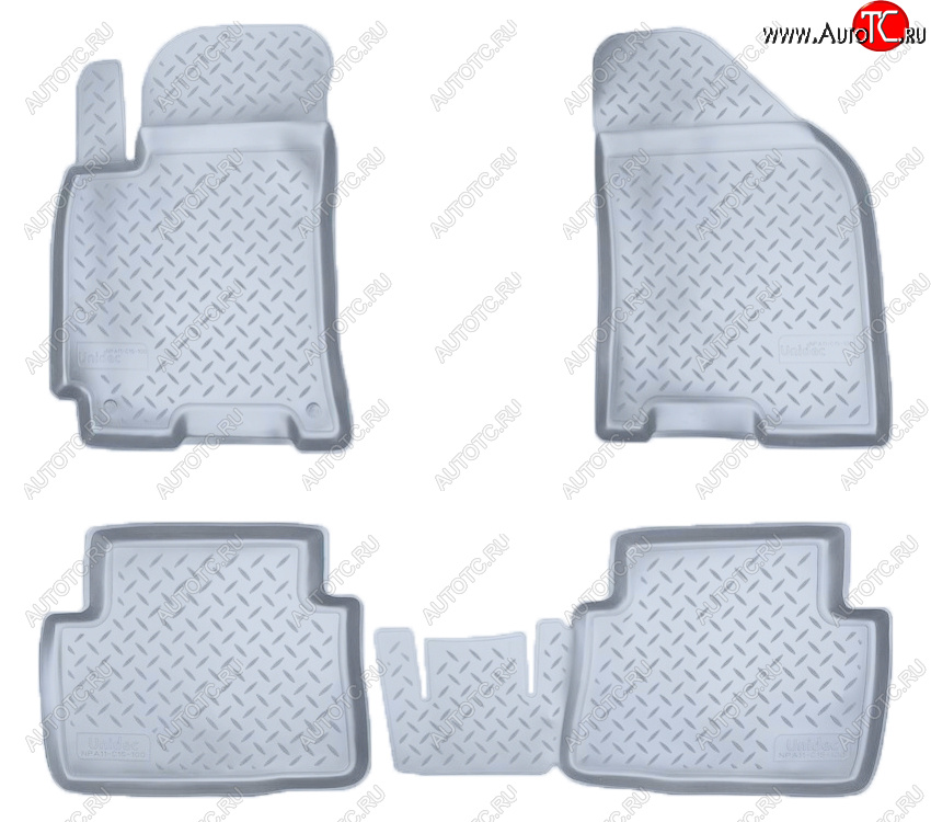 2 899 р. Коврики салона Norplast Unidec  Daewoo Gentra ( KLAS) (2012-2025) седан (Цвет: серый)  с доставкой в г. Пермь