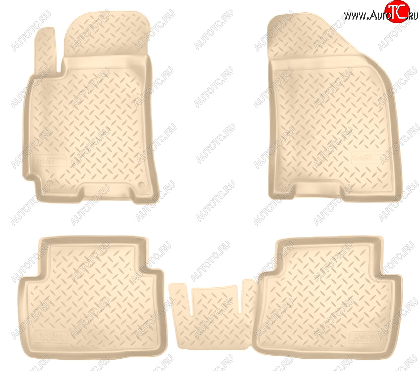 2 899 р. Коврики салона Norplast Unidec  Daewoo Gentra ( KLAS) (2012-2025) седан (Цвет: бежевый)  с доставкой в г. Пермь