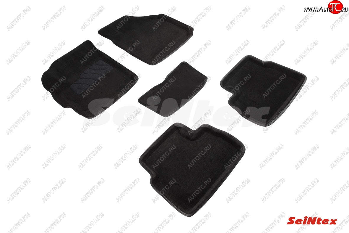 4 999 р. Комплект 3D ковриков в салон (ворсовые / чёрные) Seintex  Daewoo Matiz ( M100,  M150) (1998-2016) дорестайлинг, рестайлинг  с доставкой в г. Пермь