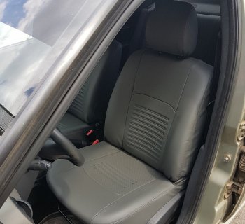 9 449 р. Чехлы для сидений Lord Autofashion Турин (экокожа) Daewoo Matiz M100 дорестайлинг (1998-2000) (Серый, вставка Серая)  с доставкой в г. Пермь. Увеличить фотографию 4