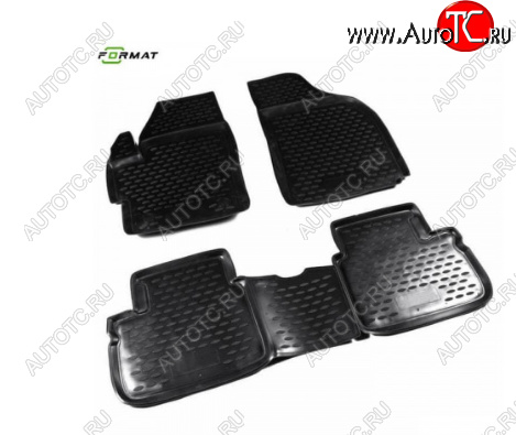 5 399 р. Комплект 3D ковриков салона на Format (повышенная износостойкость).  Daewoo Matiz  M150 (2000-2016) рестайлинг  с доставкой в г. Пермь
