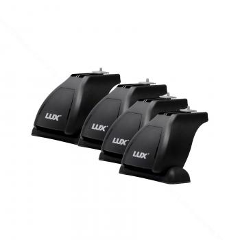 7 549 р. Багажник на крышу без рейлингов в сборе LUX1  Daewoo Matiz ( M100,  M150,  M200,  M250) (1998-2016) дорестайлинг, рестайлинг (поперечины прямоугольные 110 см (цвет черный))  с доставкой в г. Пермь. Увеличить фотографию 2