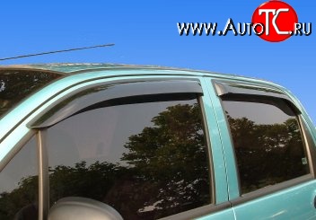 656 р. Комплект дефлекторов окон (ветровиков) 4 шт. Novline Daewoo Matiz M100 дорестайлинг (1998-2000)  с доставкой в г. Пермь