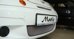 1 539 р. Сетка на бампер (рестайлинг) Russtal (хром) Daewoo Matiz M100 дорестайлинг (1998-2000)  с доставкой в г. Пермь. Увеличить фотографию 2