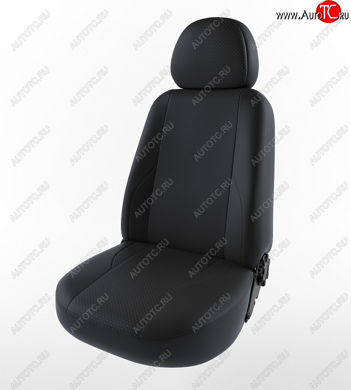 4 389 р. Чехлы для сидений Lord Autofashion Вегас (экокожа) Daewoo Nexia рестайлинг (2008-2015) (Черный, вставка черная)  с доставкой в г. Пермь