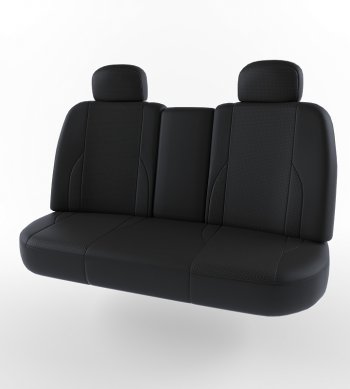 4 389 р. Чехлы для сидений Lord Autofashion Вегас (экокожа) Daewoo Nexia рестайлинг (2008-2015) (Черный, вставка черная)  с доставкой в г. Пермь. Увеличить фотографию 2