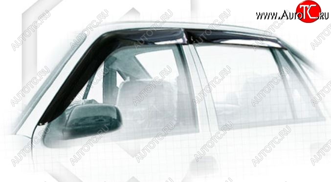 1 999 р. Дефлектора окон CA-Plastiс Daewoo Nexia дорестайлинг (1995-2008) (Classic полупрозрачный, Без хром.молдинга)  с доставкой в г. Пермь