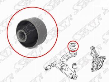 Сайлентблок переднего рычага SAT (задний вертикальный) Toyota Passo 1 (2004-2010)
