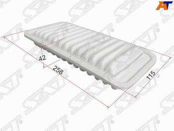 Фильтр воздушный SAT Daihatsu Boon  M600 (2010-2016), Toyota Echo  XP10 (1999-2006), Toyota Passo ( 1,  2) (2004-2016), Toyota Platz ( рестайлинг) (1999-2005), Toyota Ractis (2005-2010), Toyota Vitz ( XP10,  XP90) (1998-2010), Toyota Yaris ( XP10,  XP90) (1999-2010)