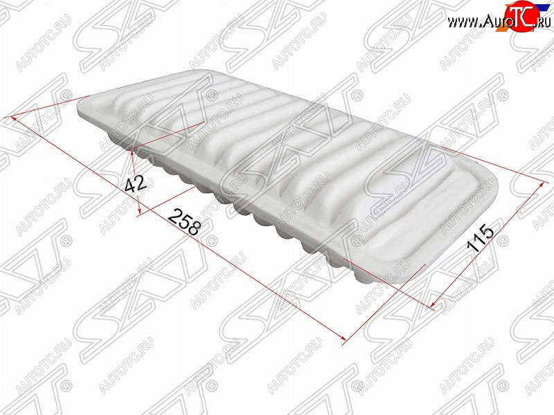 245 р. Фильтр воздушный SAT  Daihatsu Boon  M600 (2010-2016), Toyota Echo  XP10 (1999-2006), Toyota Passo ( 1,  2) (2004-2016), Toyota Platz ( рестайлинг) (1999-2005), Toyota Ractis (2005-2010), Toyota Vitz ( XP10,  XP90) (1998-2010), Toyota Yaris ( XP10,  XP90) (1999-2010)  с доставкой в г. Пермь