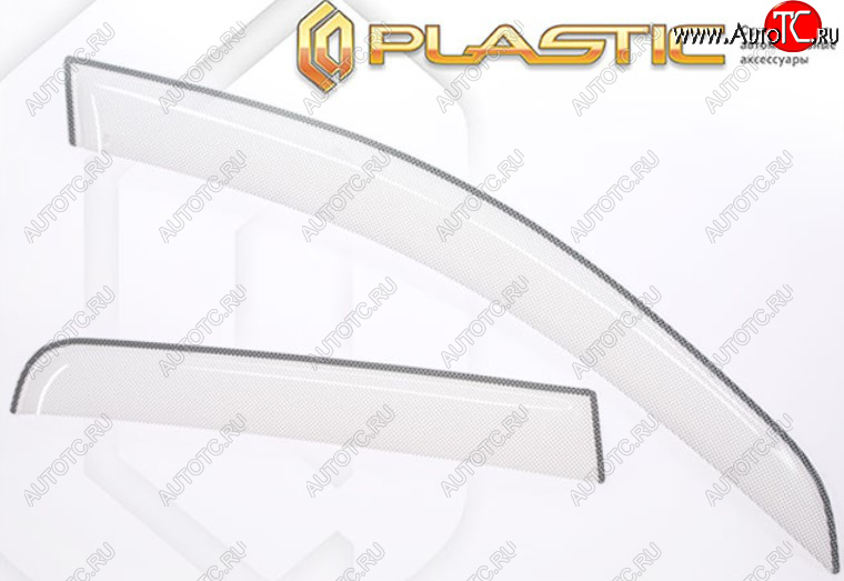 2 159 р. Дефлектора окон CA-Plastic  Daihatsu Move (2014-2023)  дорестайлинг, рестайлинг (Шелкография белая)  с доставкой в г. Пермь