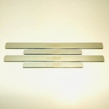 Накладки порожков салона INOX Datsun mi-DO хэтчбэк (2014-2021) (нержавеющая сталь)