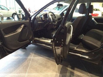 2 179 р. Накладки порожков салона INOX Datsun on-DO седан дорестайлинг (2014-2019) (Нержавеющая сталь)  с доставкой в г. Пермь. Увеличить фотографию 2