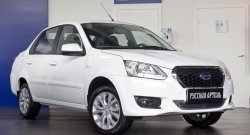 1 799 р. Защитная сетка решетки переднего бампера РА  Datsun on-DO (2014-2019) седан дорестайлинг  с доставкой в г. Пермь. Увеличить фотографию 2
