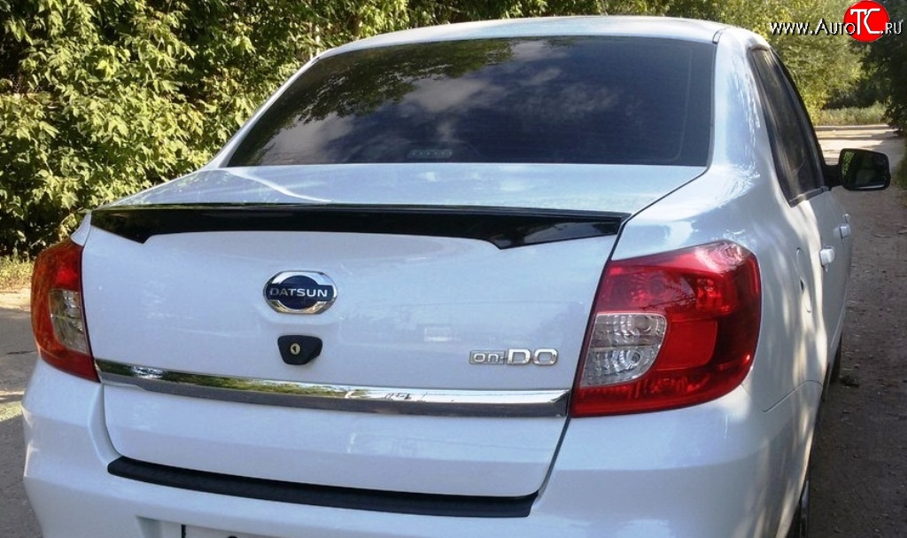 2 249 р. Лип спойлер АртФорм Datsun on-DO седан дорестайлинг (2014-2019) (цвет: Оранжевый)  с доставкой в г. Пермь