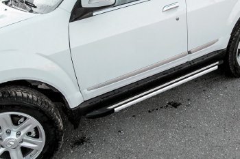 11 299 р. Пороги алюминиевые Slitkoff  Derways Hower Н3 (2017-2019) (Luxe Black)  с доставкой в г. Пермь. Увеличить фотографию 2