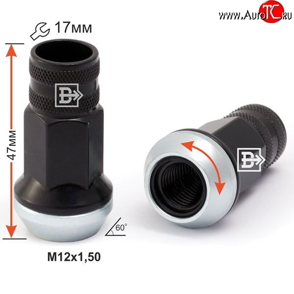 319 р. Колёсная гайка Вектор M12 1.5    с доставкой в г. Пермь