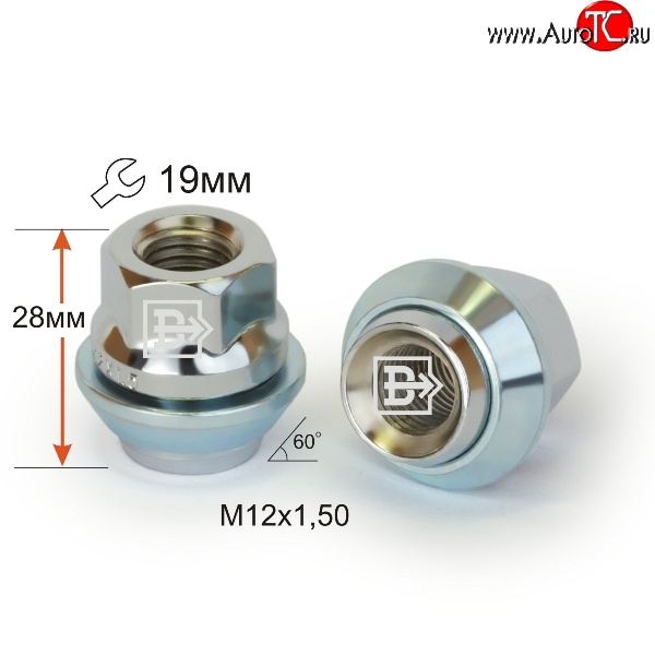 149 р. Колёсная гайка Вектор M12 1.5    с доставкой в г. Пермь