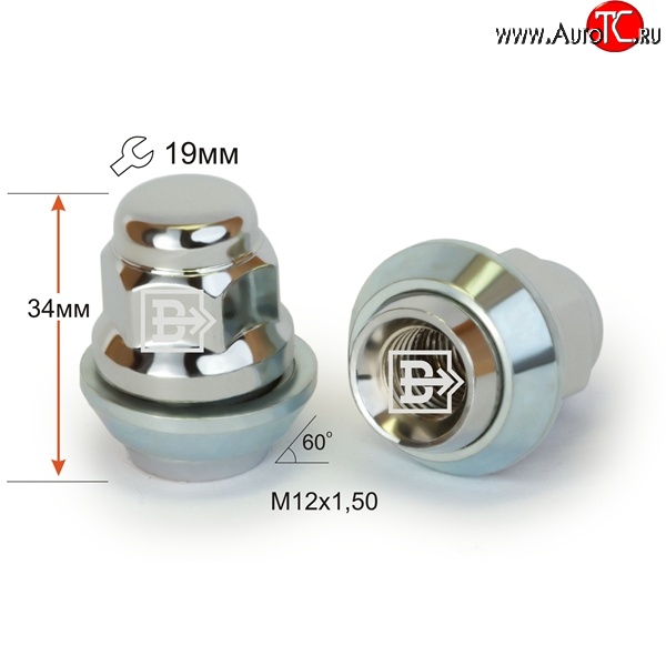 169 р. Колёсная гайка Вектор M12 1.5    с доставкой в г. Пермь