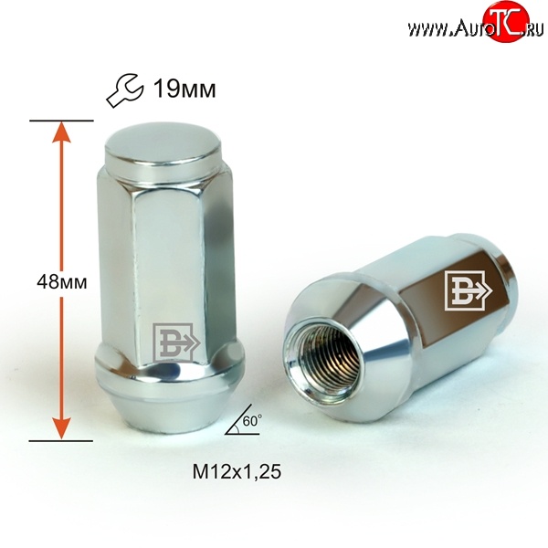 169 р. Колёсная гайка Вектор M12 1.25    с доставкой в г. Пермь