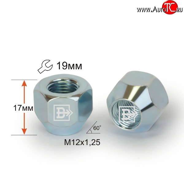 19 р. Колёсная гайка Вектор M12 1.25    с доставкой в г. Пермь