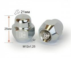 Колёсная гайка Вектор M12 1.25 Лада нива 4х4 2121 Бронто 3 дв. 1-ый рестайлинг (2017-2019) 